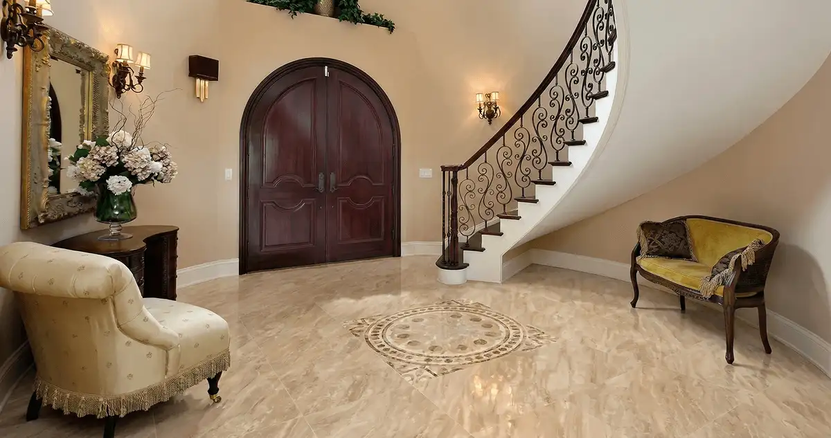 Entrance hall with professionally installed ceramic tile flooring in Las Vegas NV